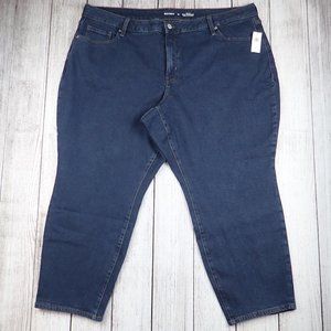 Old Navy Jeans Women's 24 Curvy O.G. High Rise Straight Leg Cropped Ankle NWT
